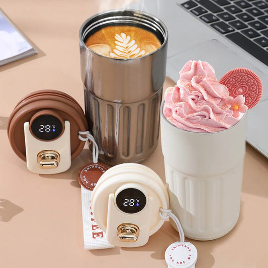 Smart thermos with LED display